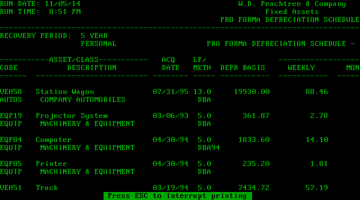 Peachtree Complete Accounting 8 - Report